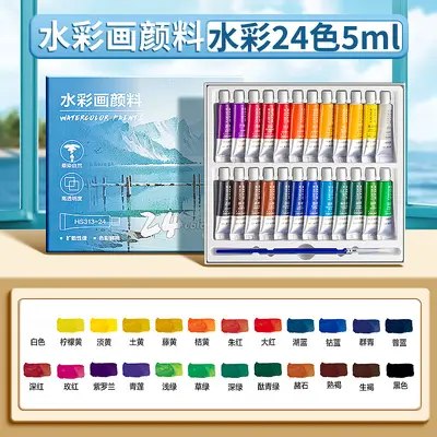 Deli gouache paint set, 12-24 colors for children - 11