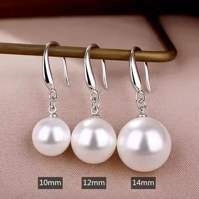 Perlenohrhänger für Damen, minimalistisches elegantes Design