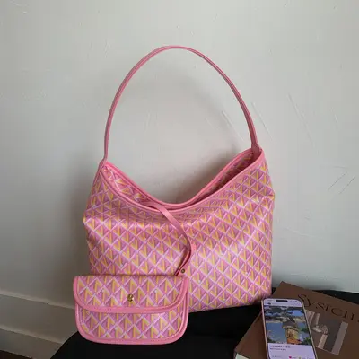 Large Capacity Women's Quilted Tote Bag Single Shoulder - 9