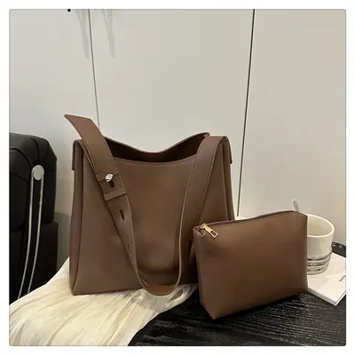 Große Damen-Pendlertasche, Mutter-Kind-Tasche, Vintage-Eimertasche - 2