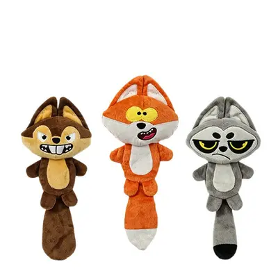 Dog plush foam toy oversized head squeaky interactive pet toy