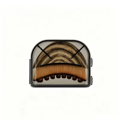 Double-Ended Blush Brush with Bamboo Handle and Large Soft-Bristle Powder Brush - 11