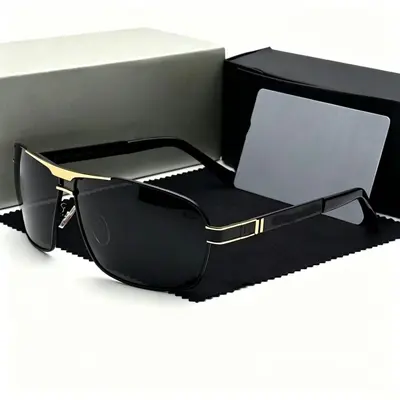 Men's Polarized Sunglasses, Square Frame, Cycling Driving, Model 722 - 6