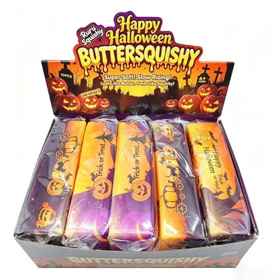 Halloween-Butterstick-Quetschspielzeug aus PU, langsam rückstellend