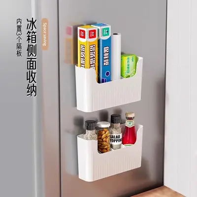 Kitchen cabinet door interior organizer box, adhesive, no drilling - 4