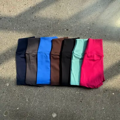 Lulu kadın yüksek belli yoga şortu, şeftali kalça, üç çeyrek - 1