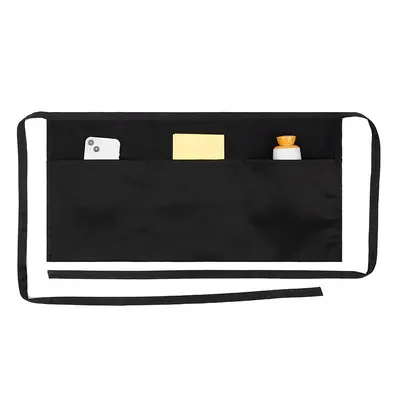 Cross-border Short Multi-Pocket Waterproof Oil-Resistant Half-Length Waist Apron for Waiters, Work Apron for Daily Shifts, Customizable