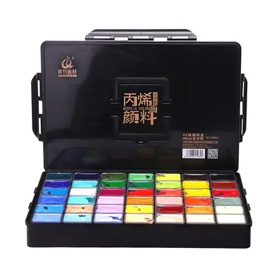 Qingzhu akrilik boya seti 12ml, formaldehit içermez, su geçirmez - 7