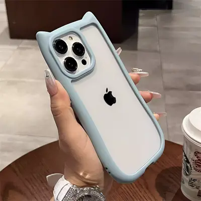 Cute 3D cat ear case for iPhone 16 Pro Max, XS - 7