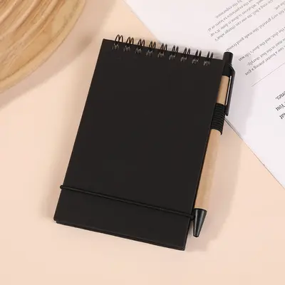 Mini Pocket Notebook with Tear-Off Pages and Pen Holder - 7