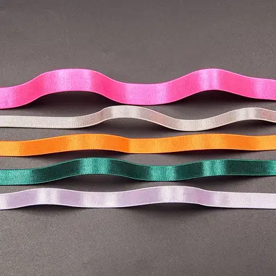 Parlak Elastik Polyester Dokuma Askı Bandı 0,6-1,5 cm, İç Çamaşırı Sutyen Bandı - 3