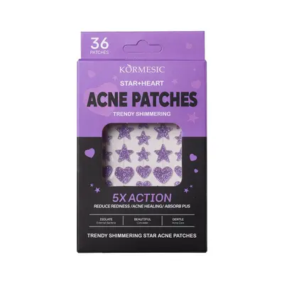 KORMESIC Кросс-бордер производитель оптом Патчи от акне в форме звезды Star Pimple Patch, тонкие дышащие, не перекрывающие дыхание кожи, дизайн в стиле мультфильма - 11