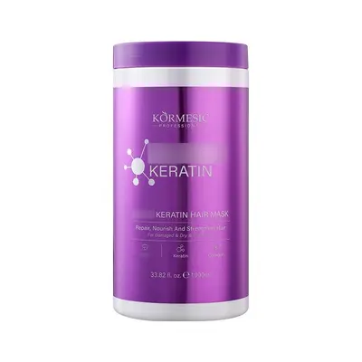 KORMESIC keratin tam İngilizce şampuan şampuan saç maskesi serisi pürüzsüz saç bakımı üreticisi toptan satış - 9