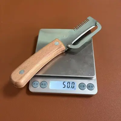 Robuste Edelstahl-Schälmesser mit Holzgriff, multifunktional für Kartoffeln, Obst, Wintermelonen und Salat, Universalwerkzeug für die Küche, spezialisiertes Zuckerrohr-Schälmesser - 7