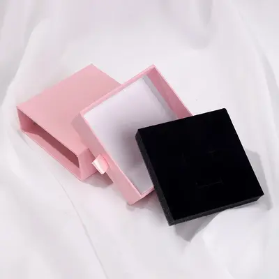 Drawer Jewelry Box Earring Stud Packaging Carton Ring Earring Box Can Add Logo Necklace Box