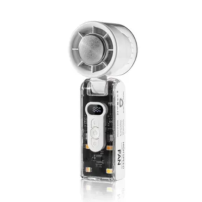 Neck-Hanging Mini Handheld Fan, USB Rechargeable, Foldable, Semiconductor Cooling - 6