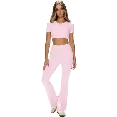Damen Yogaanzug-Set mit High-Waist und Po-Lift, schnelltrocknend - 7