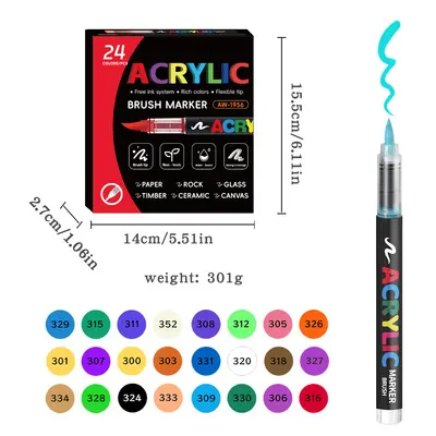 418 renk akrilik marker seti çocuklar için - 8