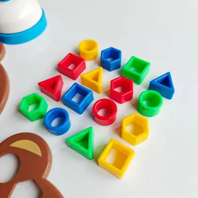Mini Bären Paarungsspiel Kinderfrühförderung Lernspielzeug geometrische Formen Montessori-Bildung Denktraining Bausteine Kampfspiel - 3
