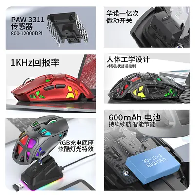 Viper X9 Pro Wireless Gaming Mouse, PAW3311, Tri-Mode Bluetooth