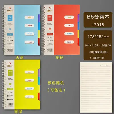 Shenshi B5 Spiral Notebook, 25K Dividers - 7