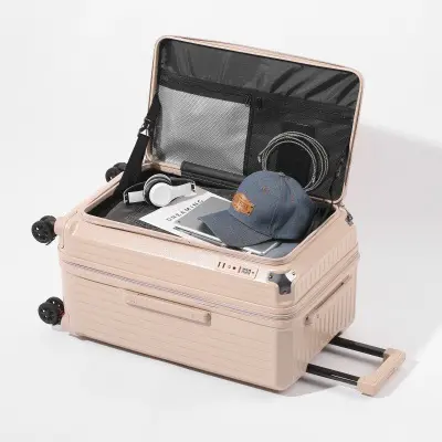 Expandable Carry-On Suitcase, Large Capacity, Zipper with Combination Lock - 7