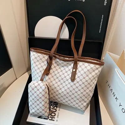 Damen-Mutter-Kind-Tasche mit Karomuster, großes Fassungsvermögen, Modell 2025 - 6