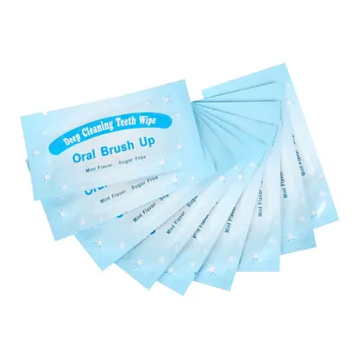 Finger Toothbrush and Oral Cleaning Wipe for Teeth and Stain Removal
