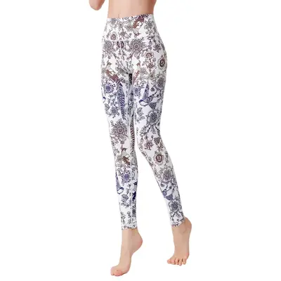 Printed Yoga Leggings, High-Waist, Butt-Lifting, High-Stretch - 8
