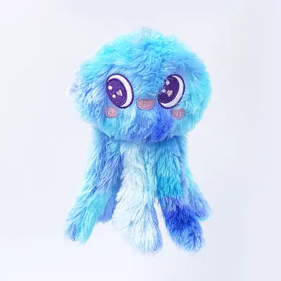 Plush Jellyfish Dog Toy with Squeaker, Chew-Resistant, for Small Dogs - 9