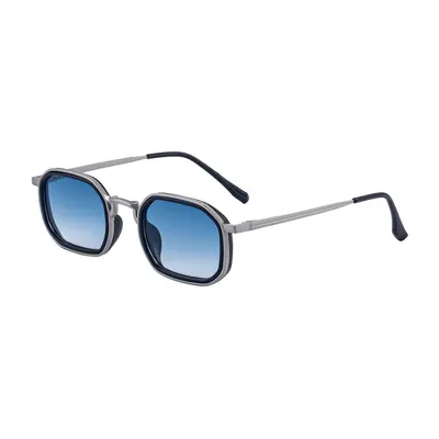 Square Frame Retro Men's Sunglasses with Spring Hinges and UV Protection - 12