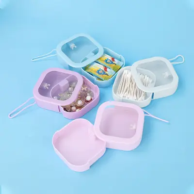 Jewelry box, portable travel jewelry box, portable push box, hair accessories, cosmetics storage box, multi-functional storage box - 12