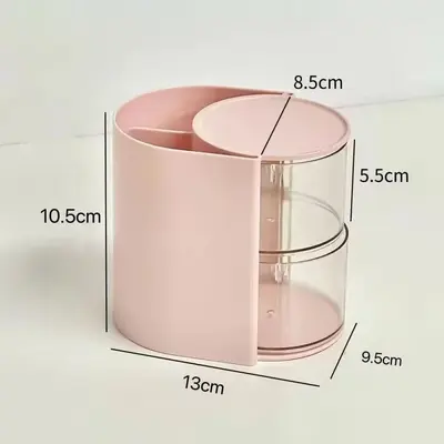 Rotating makeup storage box, multi-layer, plastic - 8