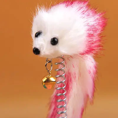 Spring Feather Mouse Cat Scratcher with Teaser Toy - 4