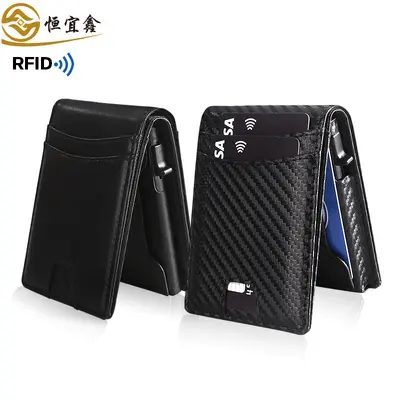 Men's Wallet with Anti-Demagnetization, Microfiber Leather, Multi-Card Slots