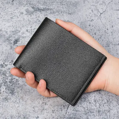 Kurze Herrenbrieftasche aus PU-Leder mit Kartenfächern - 7