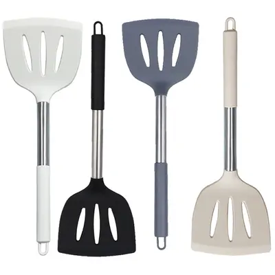 Silikon spatula ve çorba kaşığı 15 parçalı set, paslanmaz çelik silikon spatula, yapışmaz spatula, çok fonksiyonlu ev tipi mutfak gereçleri seti - 10