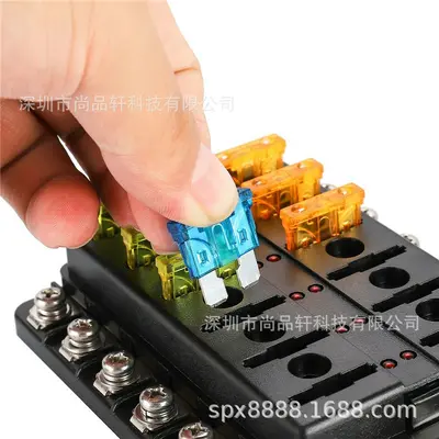 300 Pcs Mini Blade Fuse Assortment Kit with Yellow Clips - 6