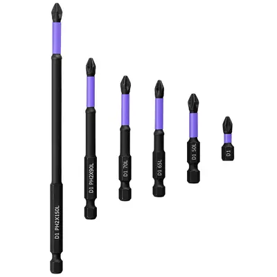 PH2 Cross Screwdriver Bit Set, Magnetic, for Electric Screwdriver