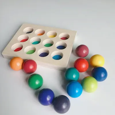 Regenbogen-Musikbaum aus Holz, Lernspielzeug für Kinder, Frühförderung - 13