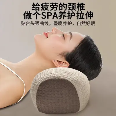 荞麦护颈椎助睡眠枕头成人一只装助睡眠枕芯反牵引腰椎枕批发代发