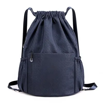Large Capacity Women's Canvas Backpack with Drawstring, Casual - 8