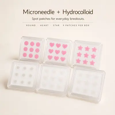 Mikro İğneli Sivilce Yaması Su Hidrokolloid Emicilik Iltihaplı Sivilce Absorbsiyonu Yüz Kusurları Kapatıcı Temizleyici Sivilce Yaması Fabrika Özel Sipariş Çözünebilir Sivilce Yaması