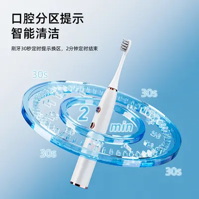 Çift Kullanımlı Sonik Elektrikli Diş Fırçası, Kablosuz Şarj, 2000 mAh, Su Geçirmez - 4