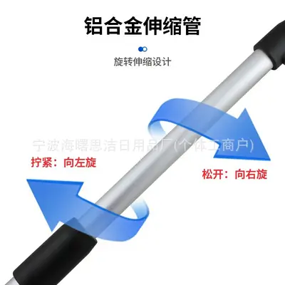 Car windshield cleaning brush, deicer window brush, microfiber car wash window scraper, telescopic rod set - 4