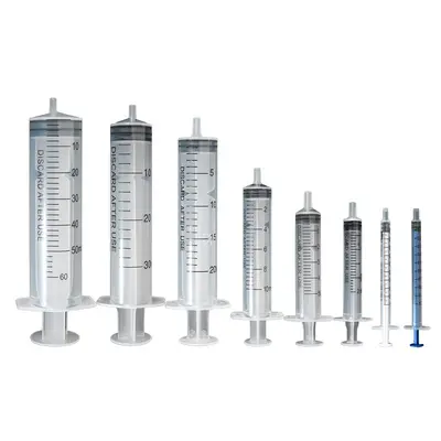 Disposable Plastic Syringe Tips, Narrow and Wide, Screw Tip