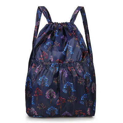 Large Lightweight Foldable Drawstring Backpack for Outdoor and Shopping - 12
