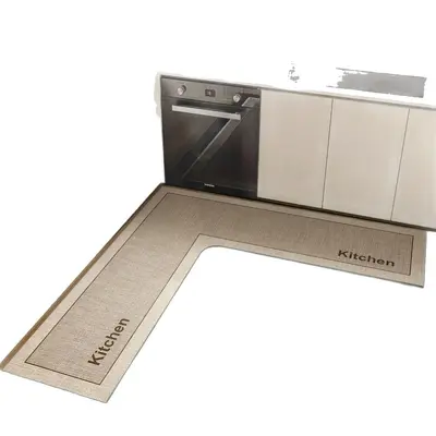 L-Shaped Kitchen Mat, Absorbent, Oil-Absorbing, Anti-Slip - 6