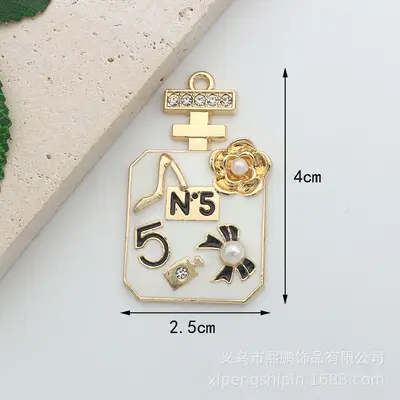 Alloy Hat Bow Bag Perfume Bottle Earring Bracelet DIY Jewelry Accessories - 7