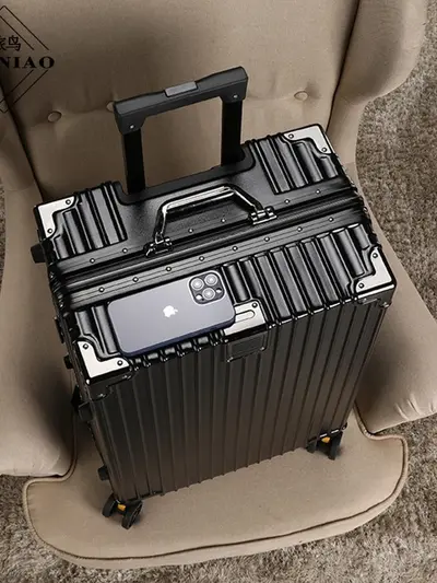 Aluminum frame suitcase PC business trolley universal wheeled suitcase student 26 inch large capacity cipher box cabin size suitcase